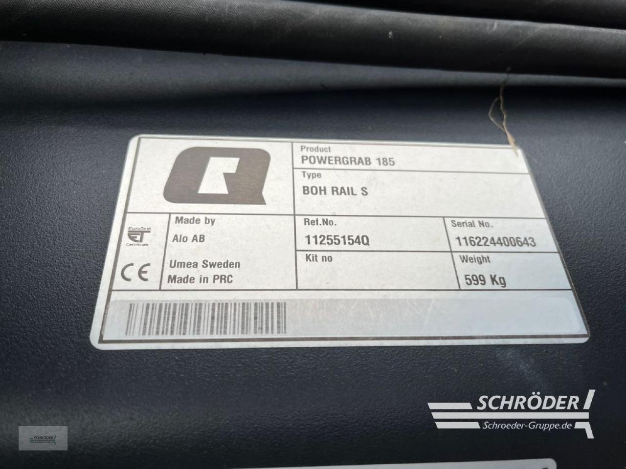 Sonstige Industriemaschinen του τύπου Alö POWERGRAB 185 | EURO AUFNAHME, Gebrauchtmaschine σε Scharrel (Φωτογραφία 3)